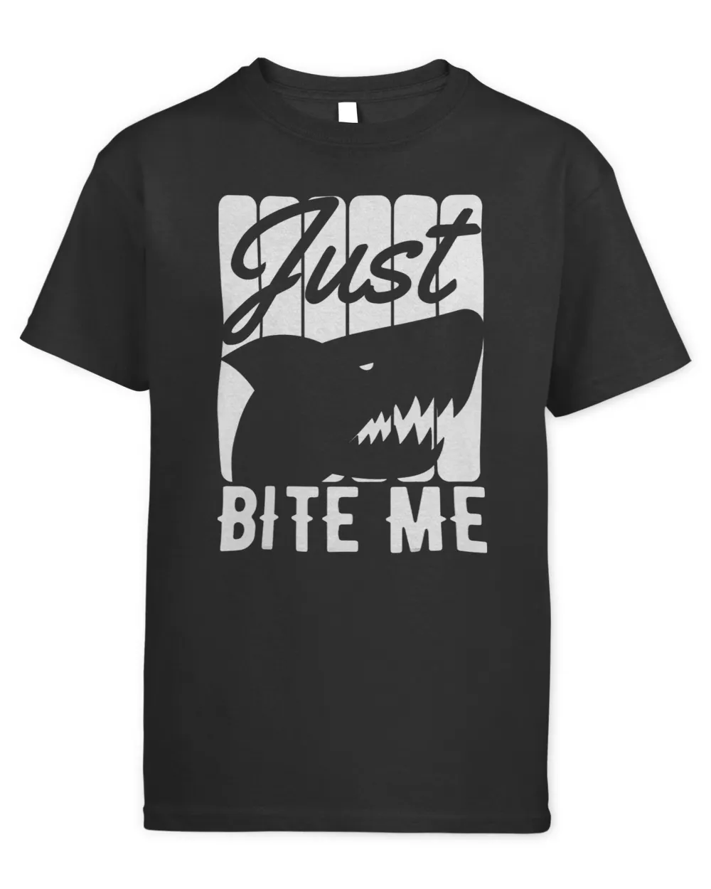 Shark Lover Retro Just Bite Me 2Funny Vintage Fishing Shark Lover 32