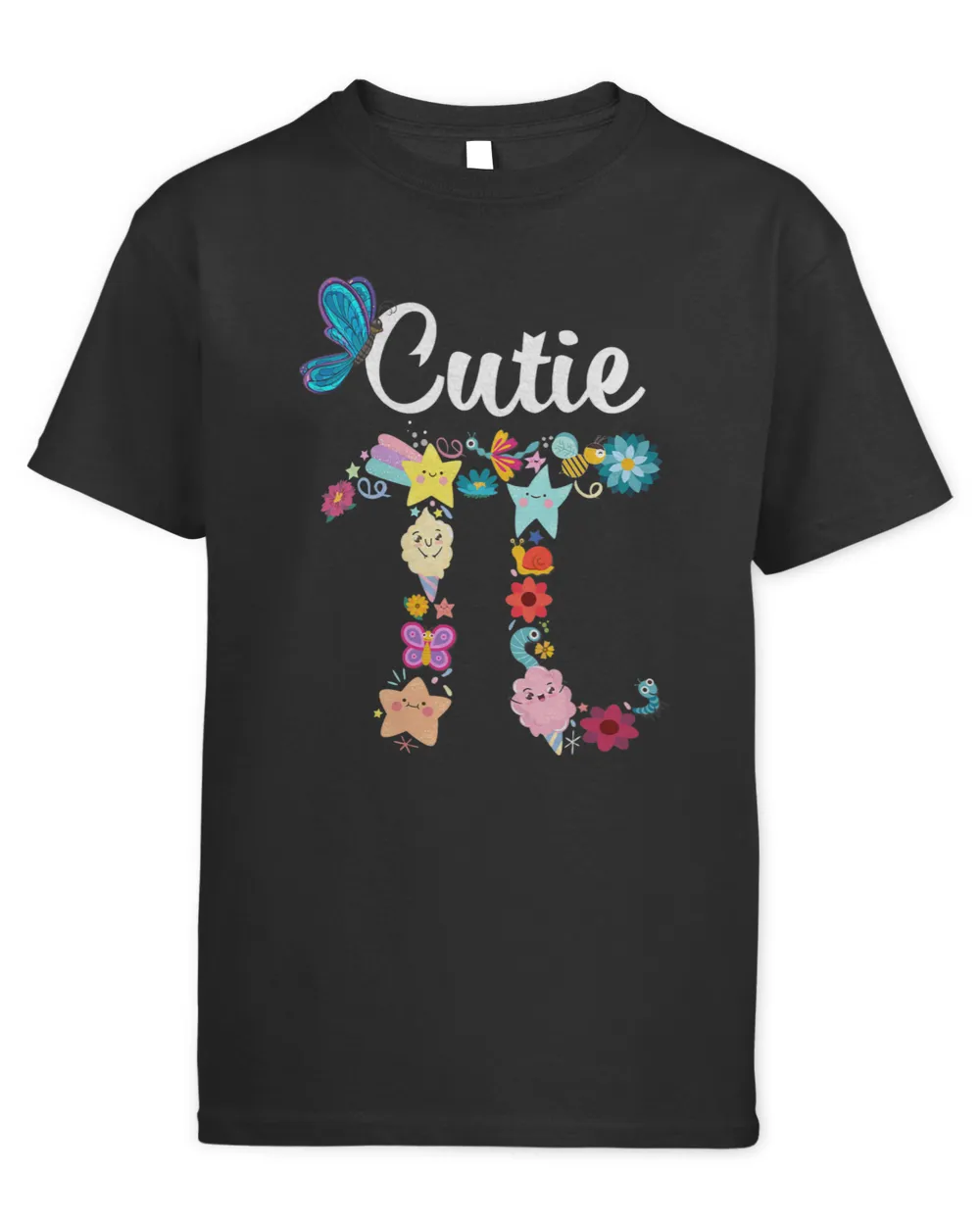 Pi Day Funny Cute Cutie Pi Pretty Math Butterfly Girls Pi 1