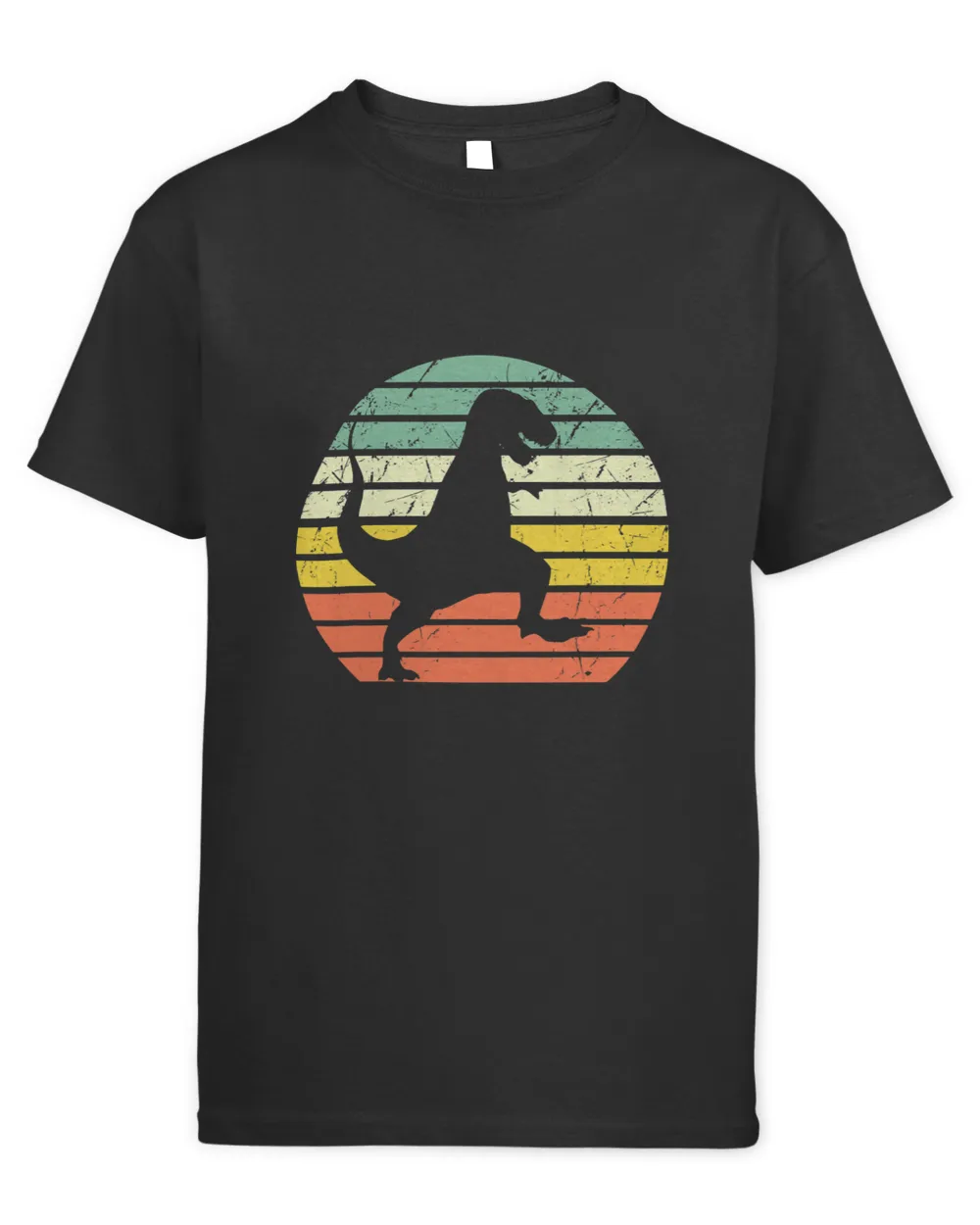 TRex Dinosaur Silhouette Retro Vintage Sunset