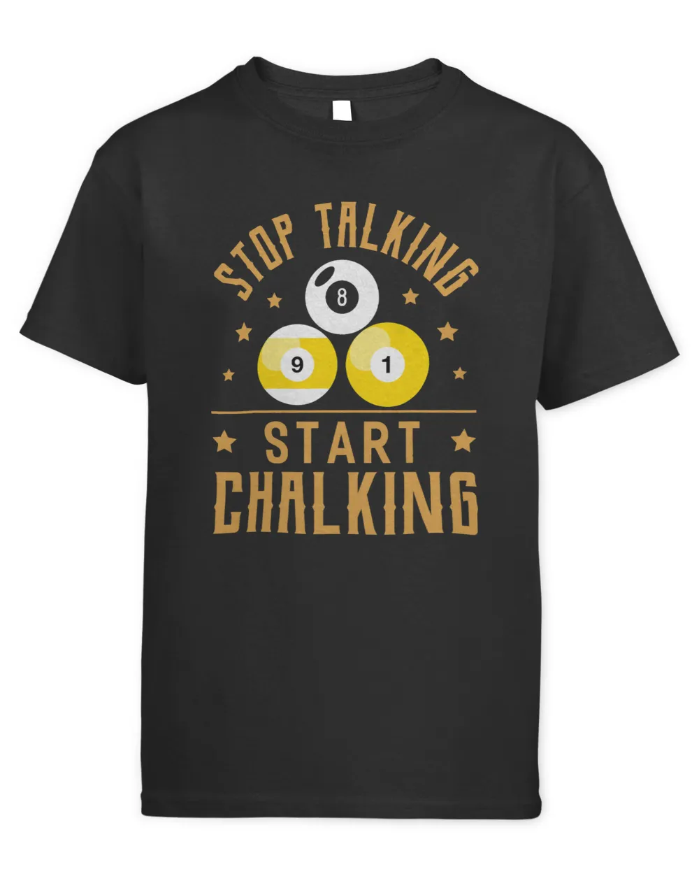 Stop Talking Start Chalking Funny Pool 2 Kids Standard T-Shirt black xs