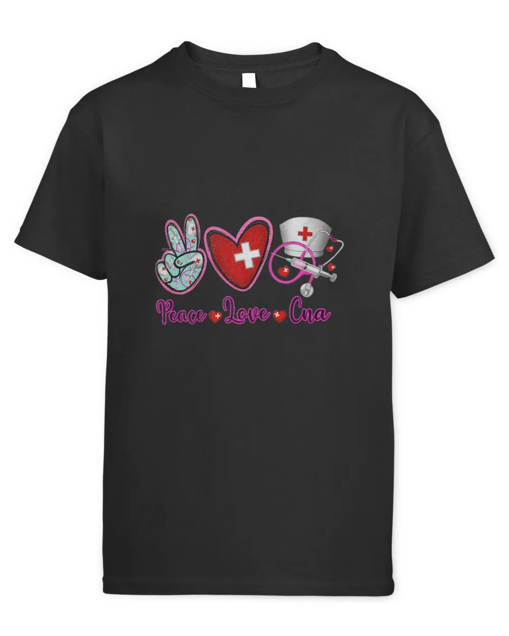 Womens Peace Love CNA Nurse Nursing Gifts Men Women Kids