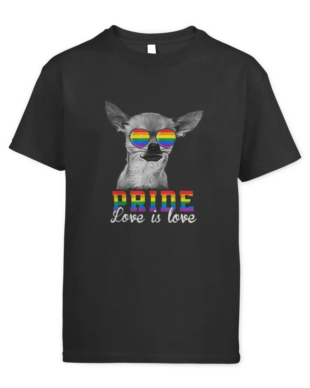 Chihuahua Pride Love is Love Kids Standard T-Shirt black xs