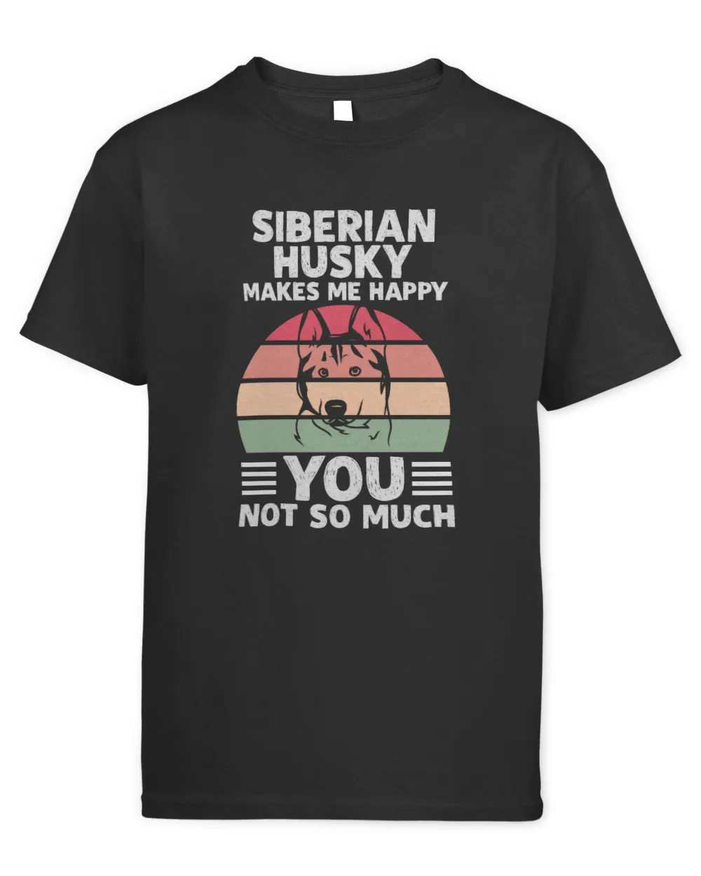 SIBERIAN-HUSKY MAKES ME HAPPY Kids Standard T-Shirt black xs