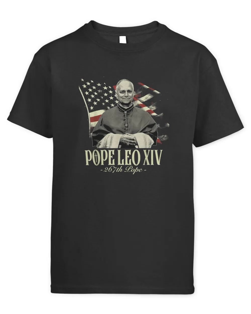 Pope Leo XIV Kids Standard T-Shirt black xs