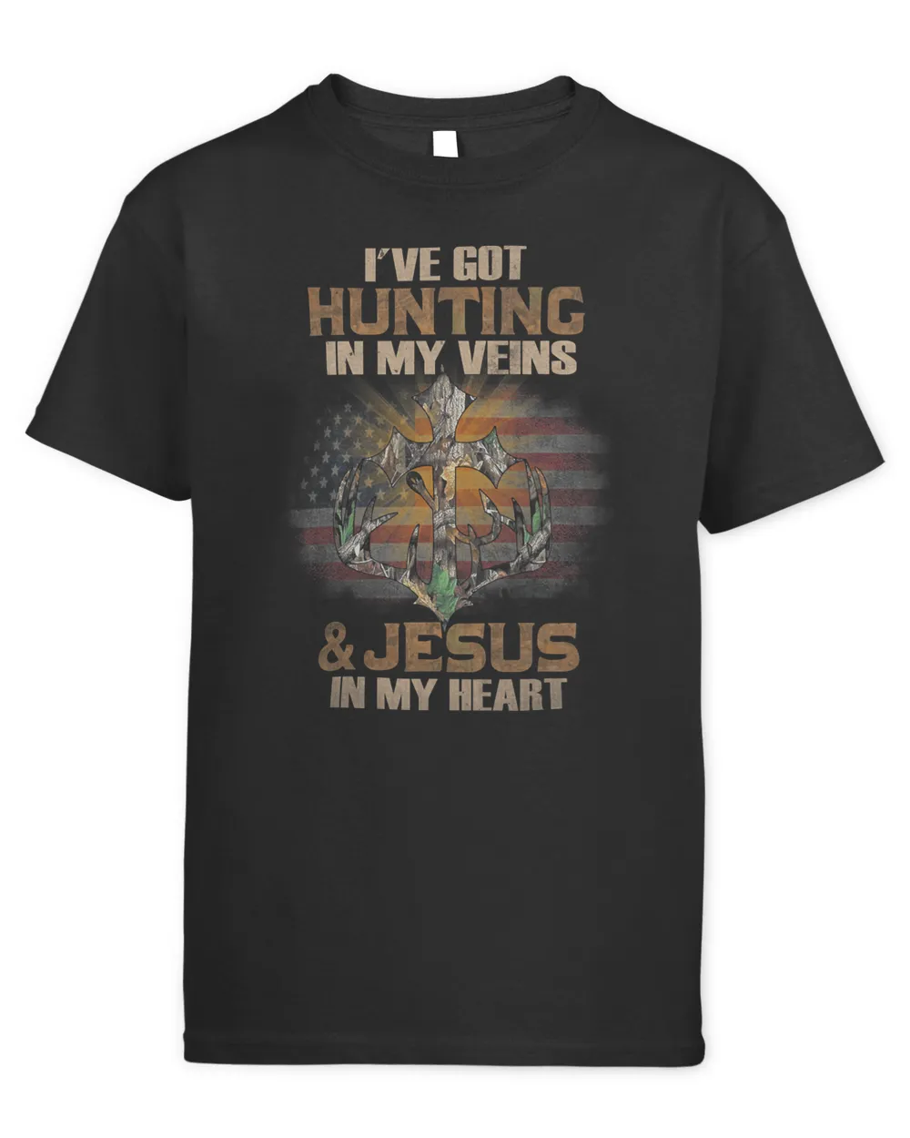 Ive Got Hunting In My Veins And Jesus In My Heart Funny 194