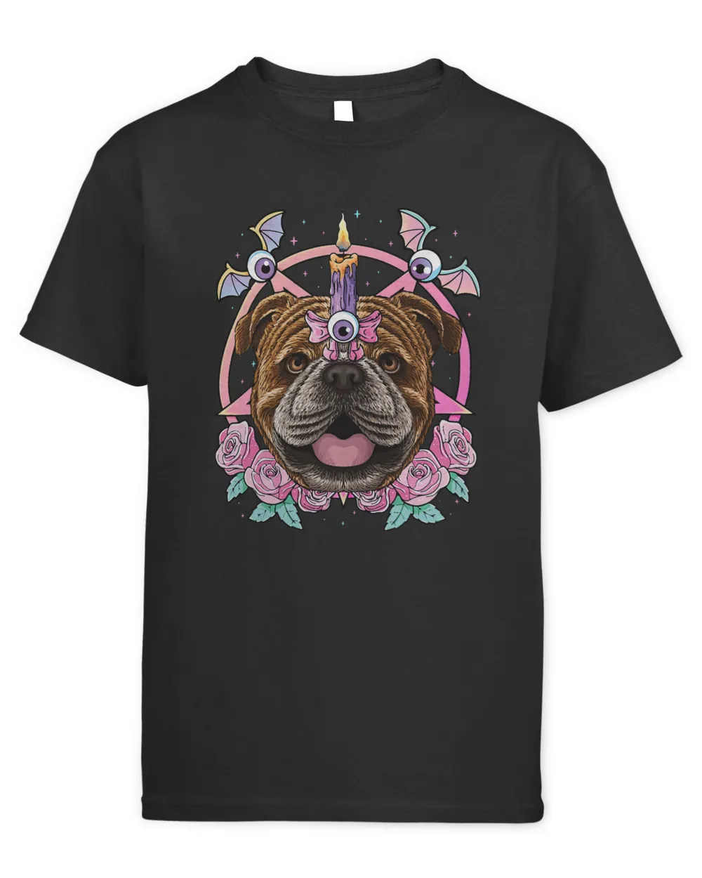 Pastel Goth Bulldog Pagan Dog Creepy Menhera Bulldog