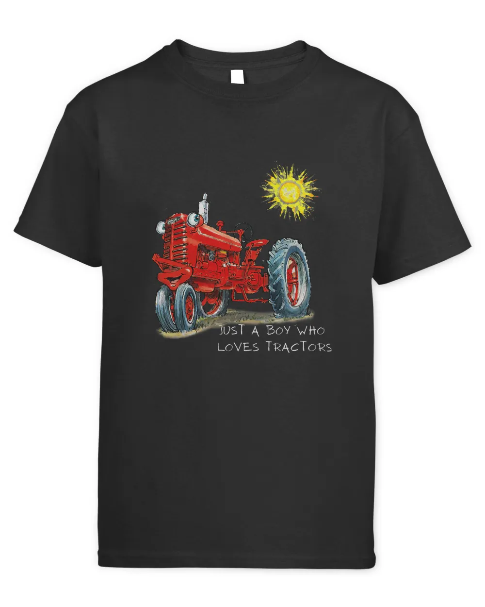 Just A Boy Who Loves Tractors Cute Drawing Farmer Farming
