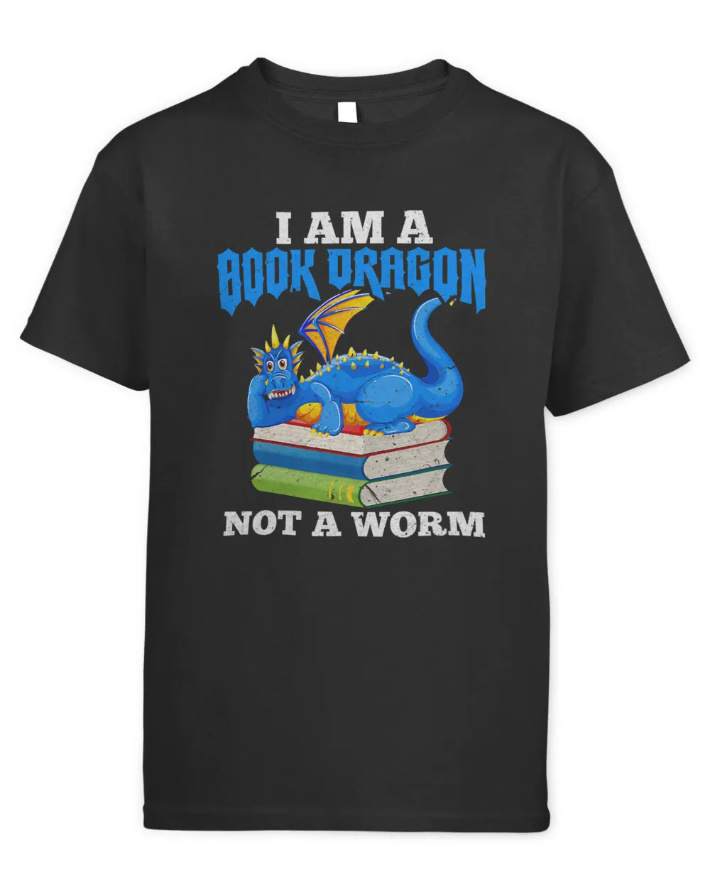 Reading Book Dragon Not A Worm Reader Bookworm Distressed