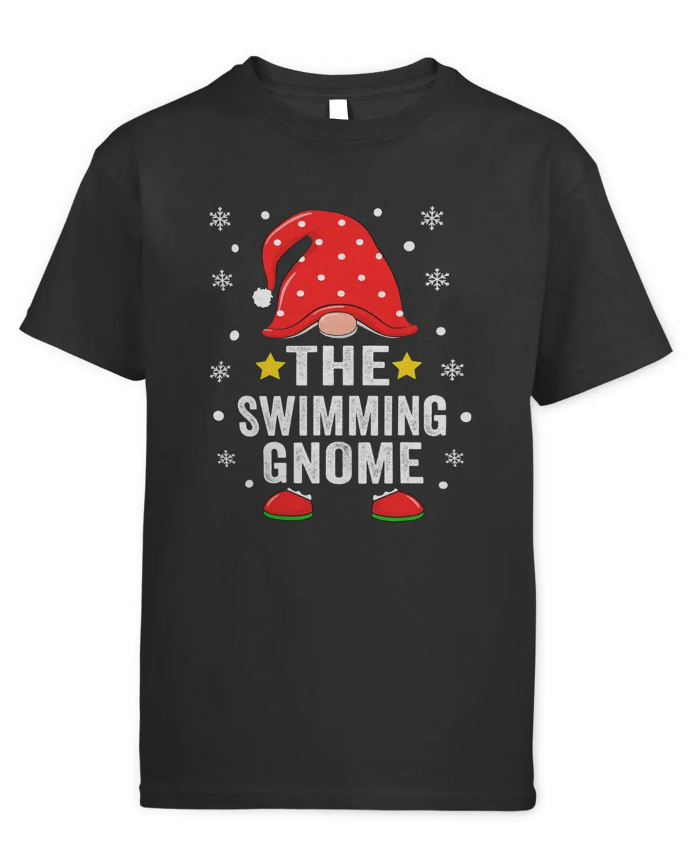 Swimming Gnome Christmas Family Pajamas Matching Swimming