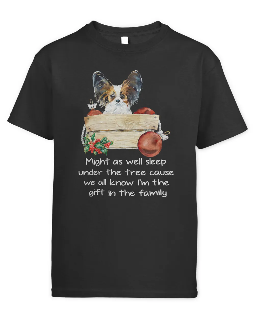 Favorite Family Papillon Puppy Funny Christmas Humor Quote