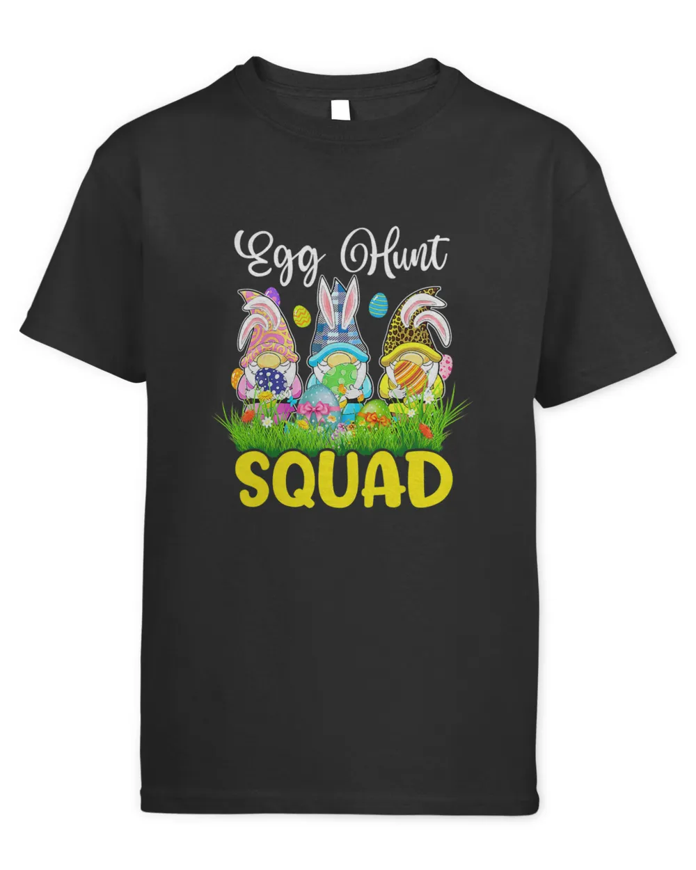 Egg Hunt Squad Gnomes Happy Easter Day Bunny Kids Boy Girl