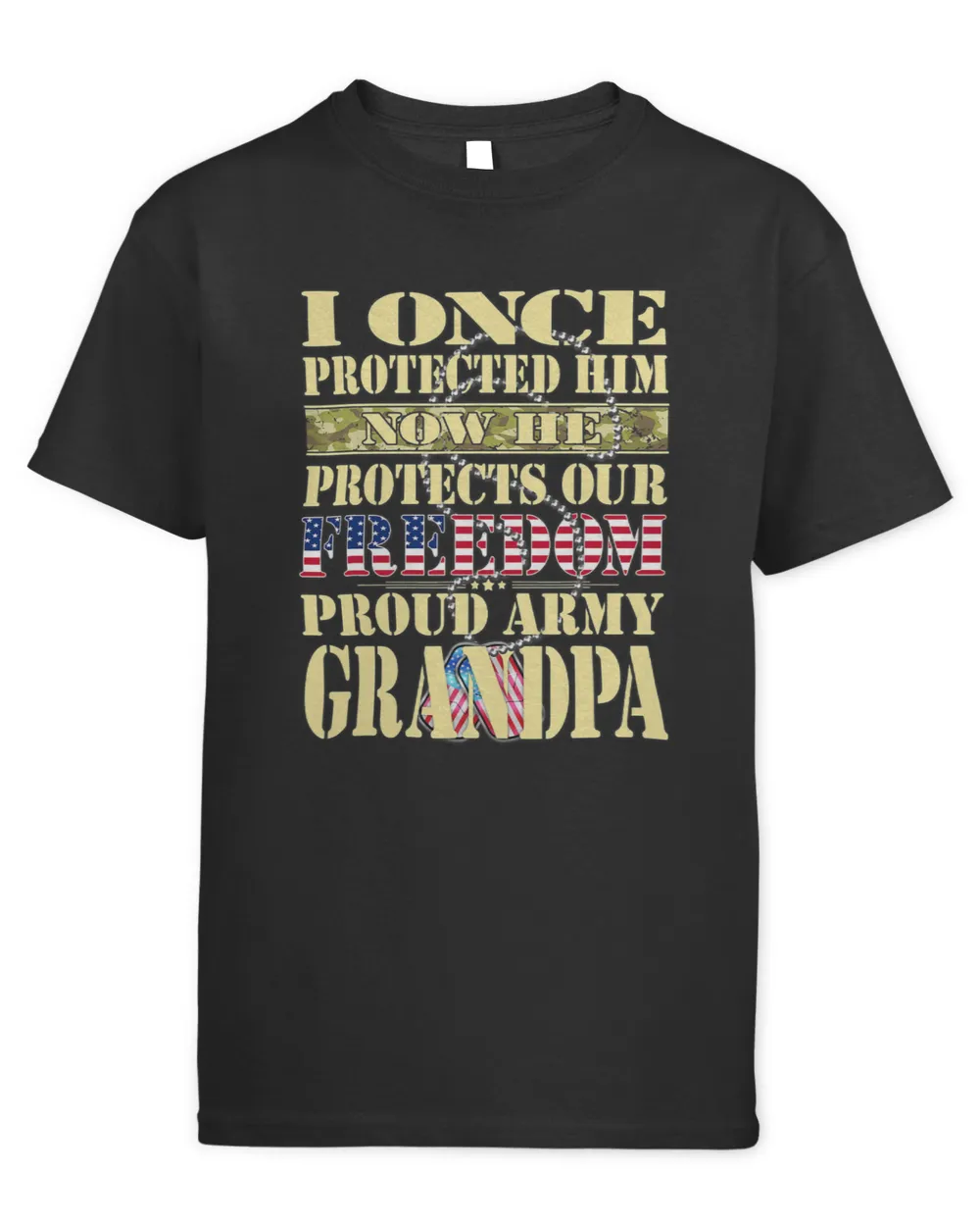 Mens My Grandson Is A Soldier Proud Army Grandpa Grandfather Gift