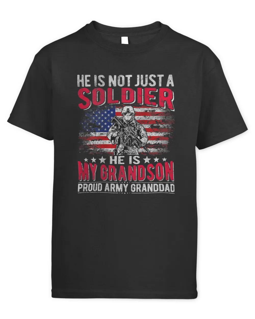 Mens My Grandson My Soldier Proud Army Granddad Military Grandpa