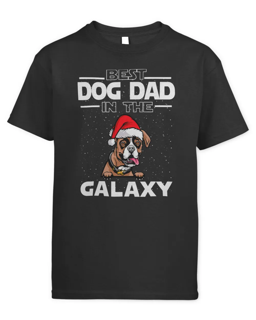 Boxer Best Dog Dad In The Galaxy Funny Puppy Christmas Xmas 93 Boxers Dog