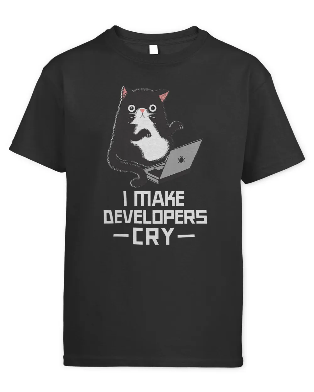 Funny QA Shirt IT Shirt QA Merch for QA Engineer QA Tester Kids Standard T-Shirt black xs