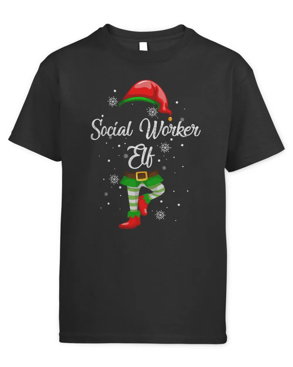 Social Worker Elf Costume Funny Christmas Gift Team Group