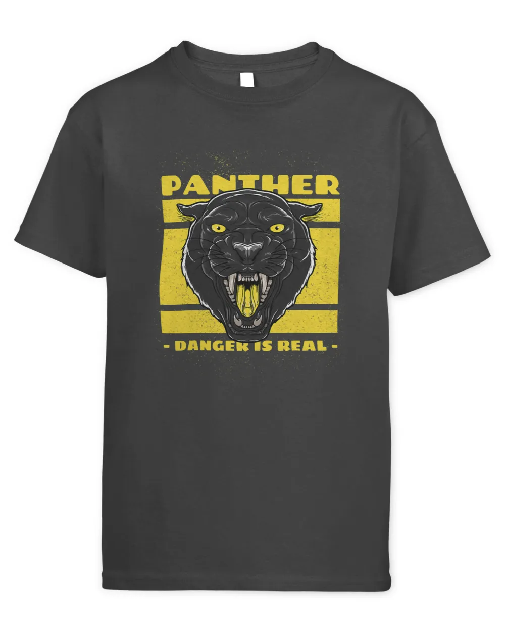 Panther danger is real black and yellow Retro style