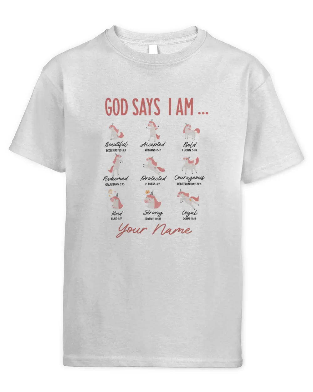Personalized T-shirt For Kid - God Says I Am - Personalized Gift For Kid