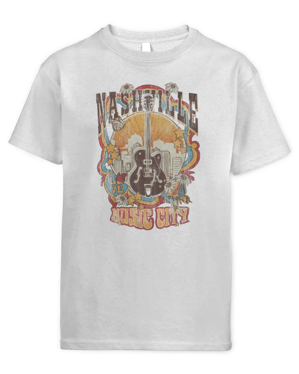 Nashville Tee, Nashville T-shirt, Music City, Tennessee Tee, Vintage Inspired Cotton T-shirt, Unisex T-shirt