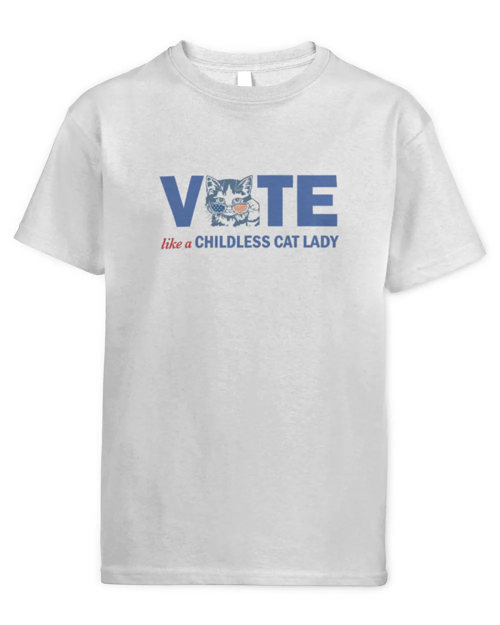 SH242 vote like a Childless Cat Lady shirt Kids Standard T-Shirt white xs