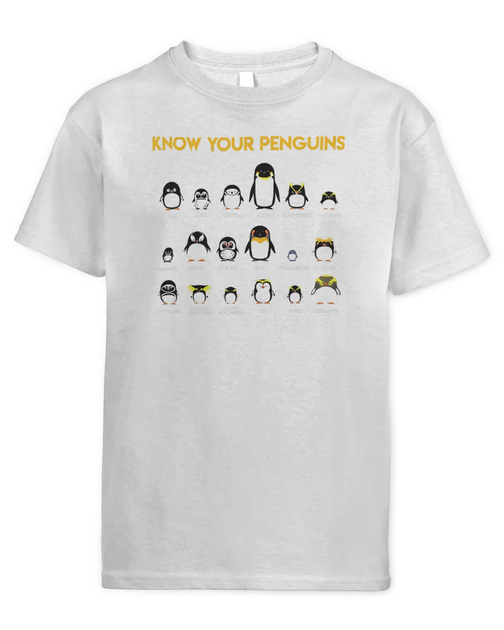 Penguin Species Know Your Penguins Gift T-Shirt