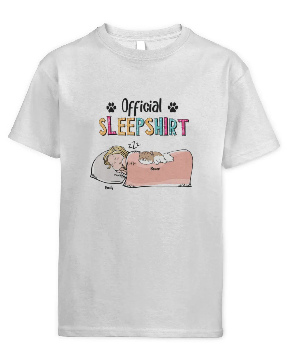 Official Sleep Shirt - Dog Cat Personalized QTCAT310123PET2