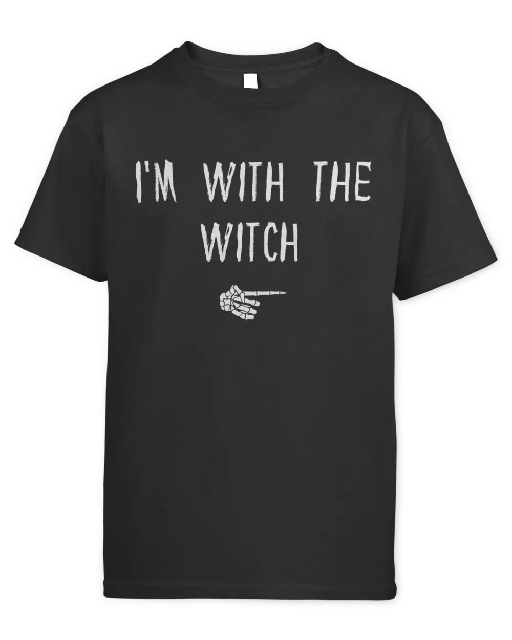 Mens Im With The Witch Halloween Couple Matching Costume Funny TShirt Gift T-Shirt