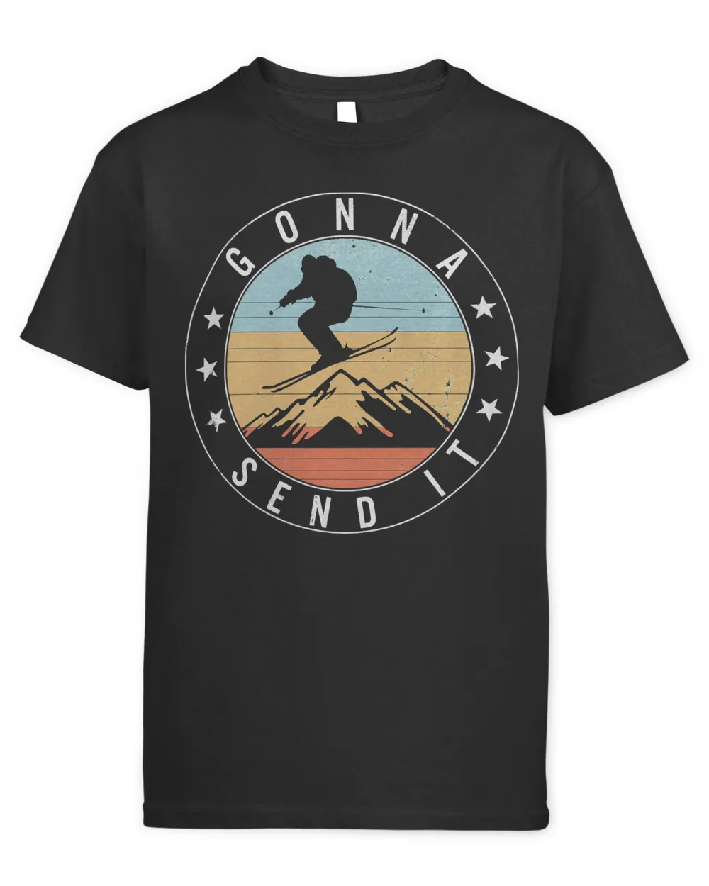 Skiing Lover Skier Ski Snowboard Gonna Send It Freestyle Skiing Cool Distressed Loves Ski