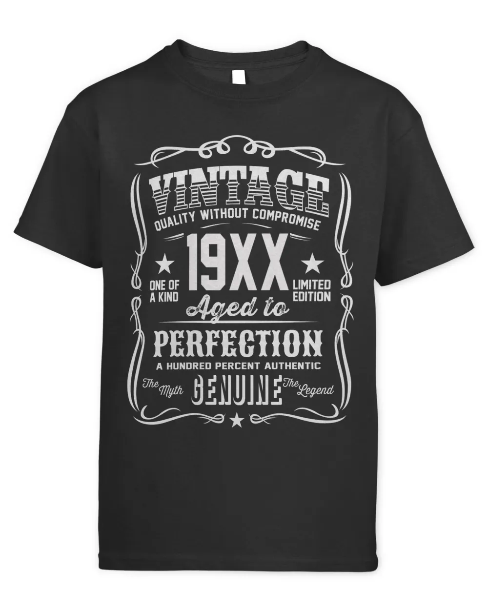 VINTAGE .19XX . Aged to Perfection Personalized birthday tshirts