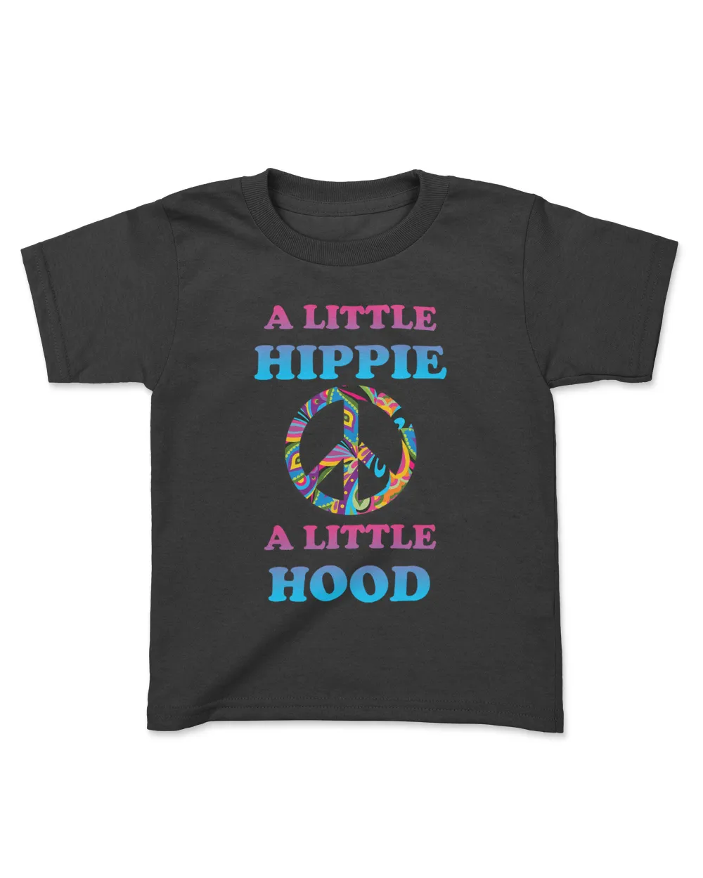 A Little Hippie A Little Hood Vintage Style Peace Symbol