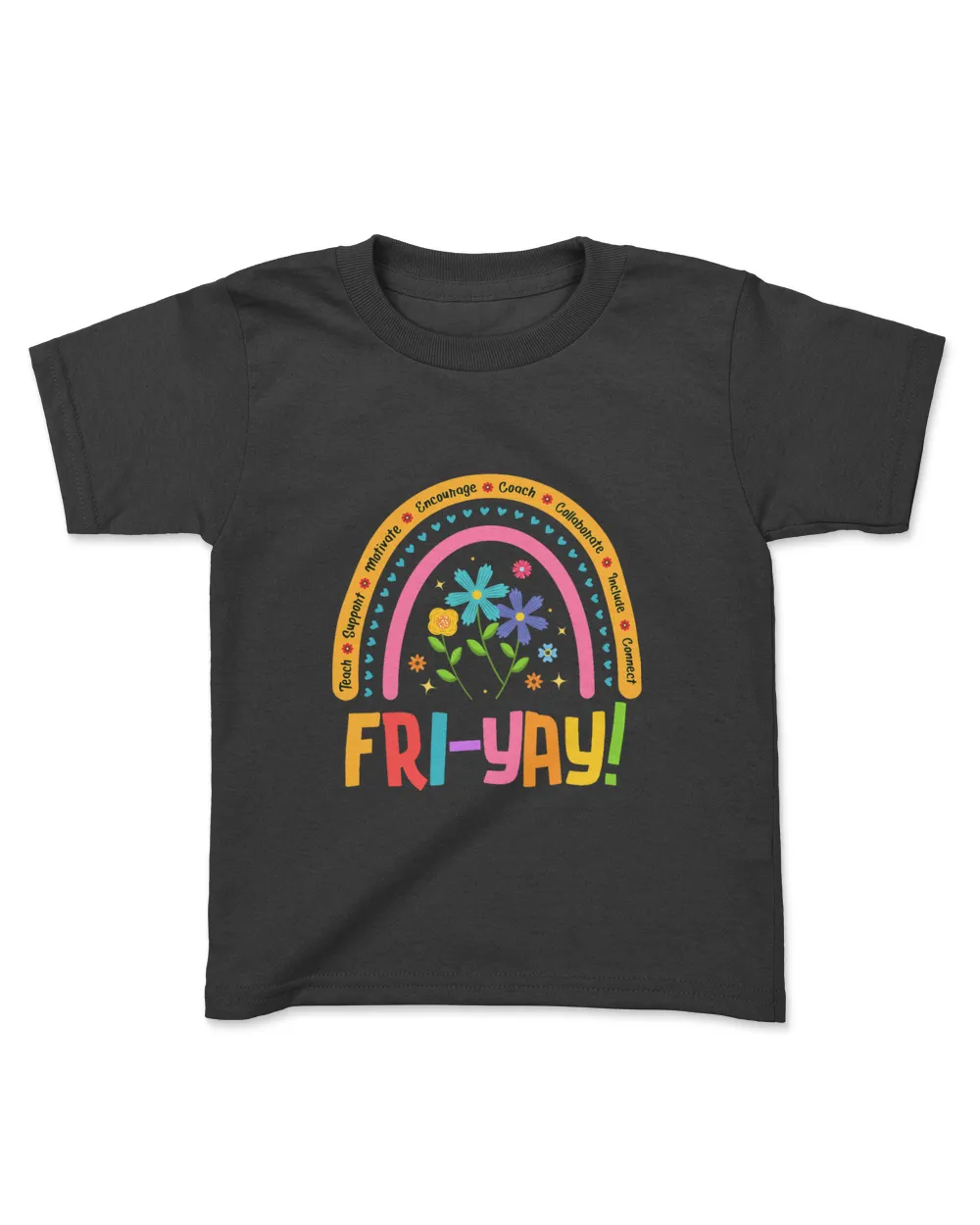 FriYay Rainbow Flower Colorful Back To School Friday