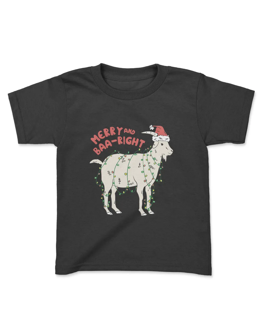 Funny Christmas Goat Merry and Baaright Xmas Humor