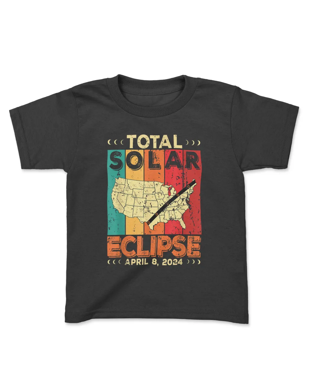 America 2024 Total Solar Eclipse Solar Eclipse Retro Vintage T-Shirt