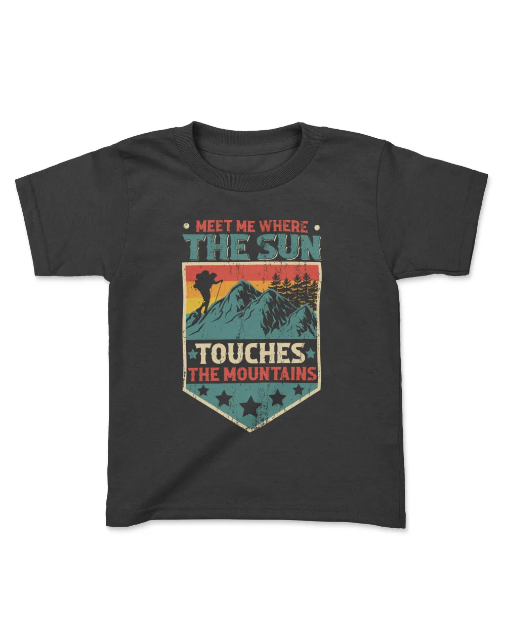 Hiking Trails ( Hiking ) - Theme T-shirt "Meet Me Where The Sun Toches The Mountains"