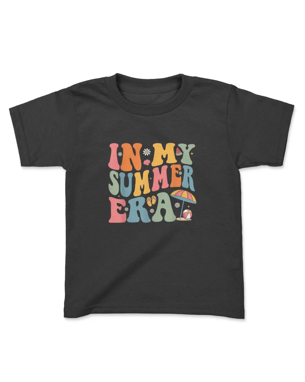 In My Summer Era Family Matching Vacation Hello Summer Kids Standard T-Shirt black xs