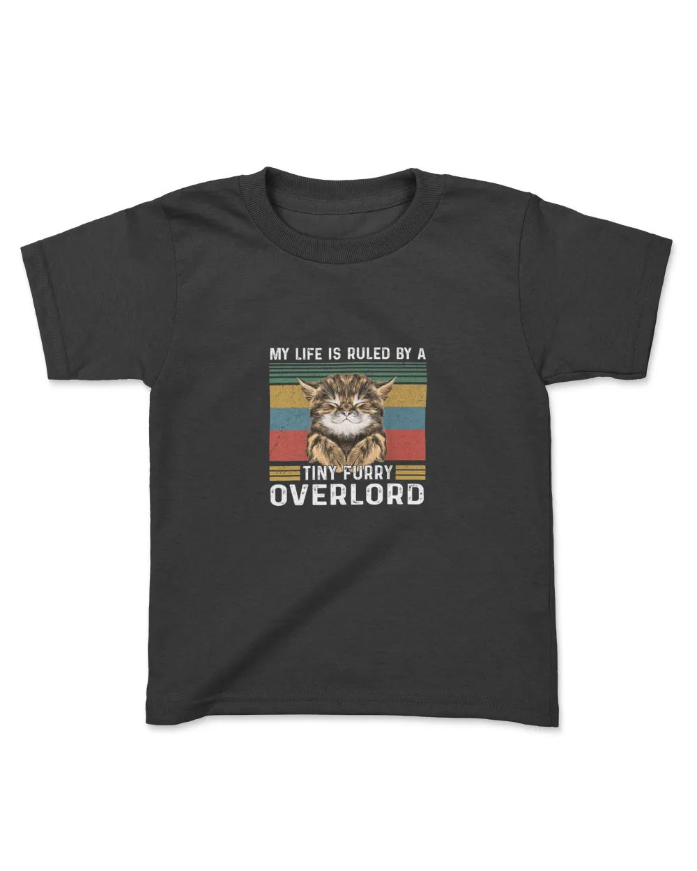 Funny Kitten Shirt My Life Is Ruled By A Tiny Furry Overlord HOC270323A10