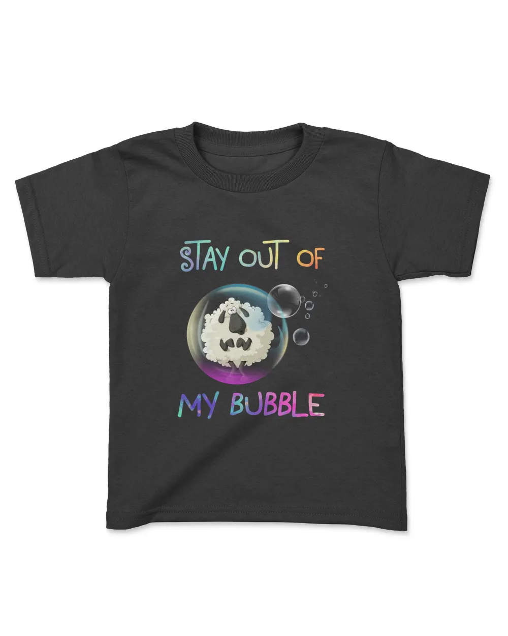 Sheep Cute (1) Kids Standard T-Shirt black xs