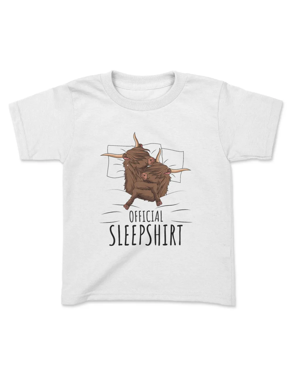 Sleeping Highland Cow Farmer Official Sleepshirt