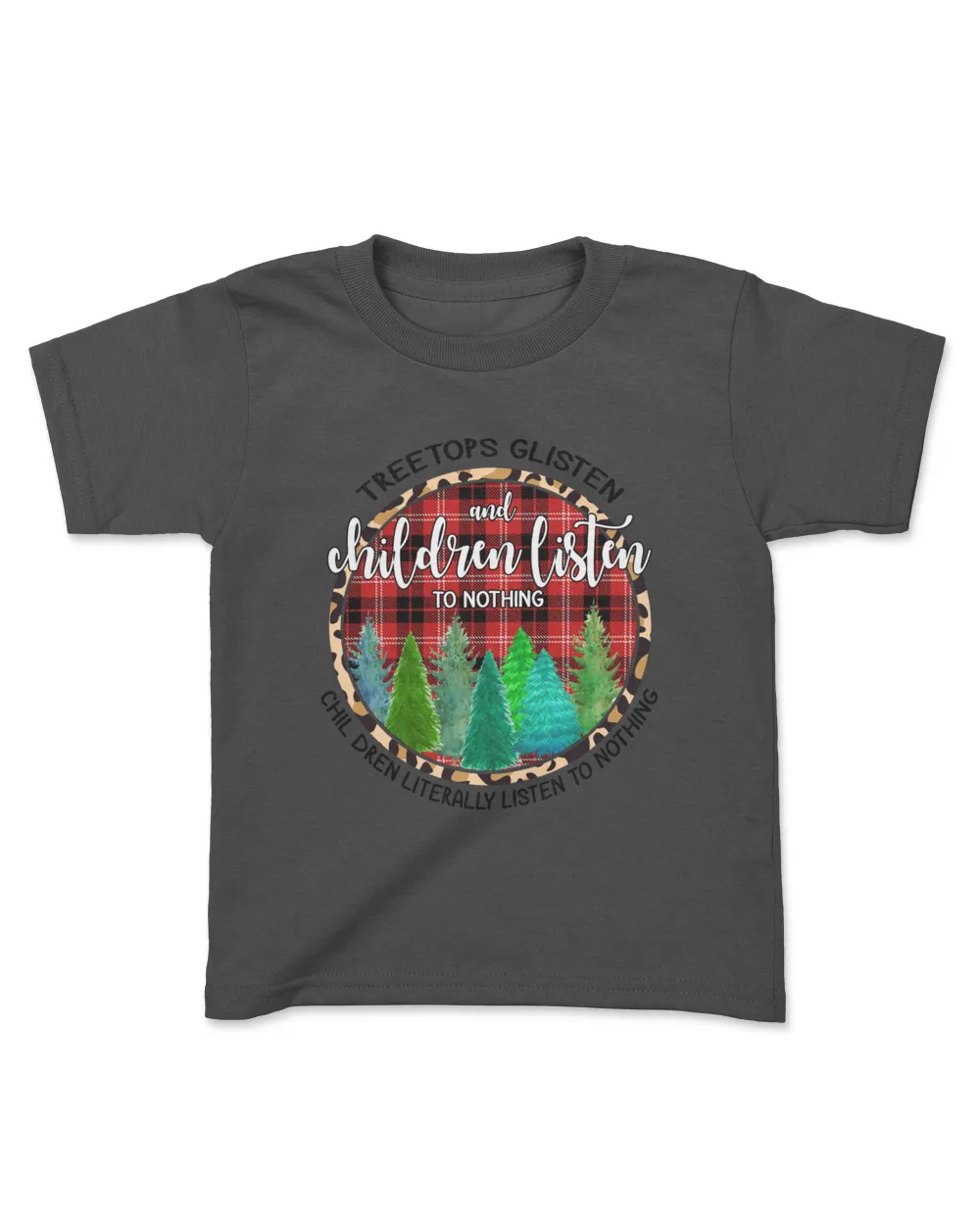 Treetops Glisten And Children Listen To Nothing Buffalo Plaid Christmas