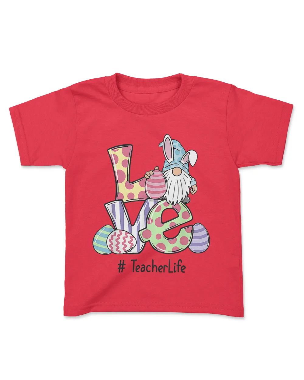 Love Teacher Life Easter Gnome Egg Hunting Basket T-Shirt hoodie shirt