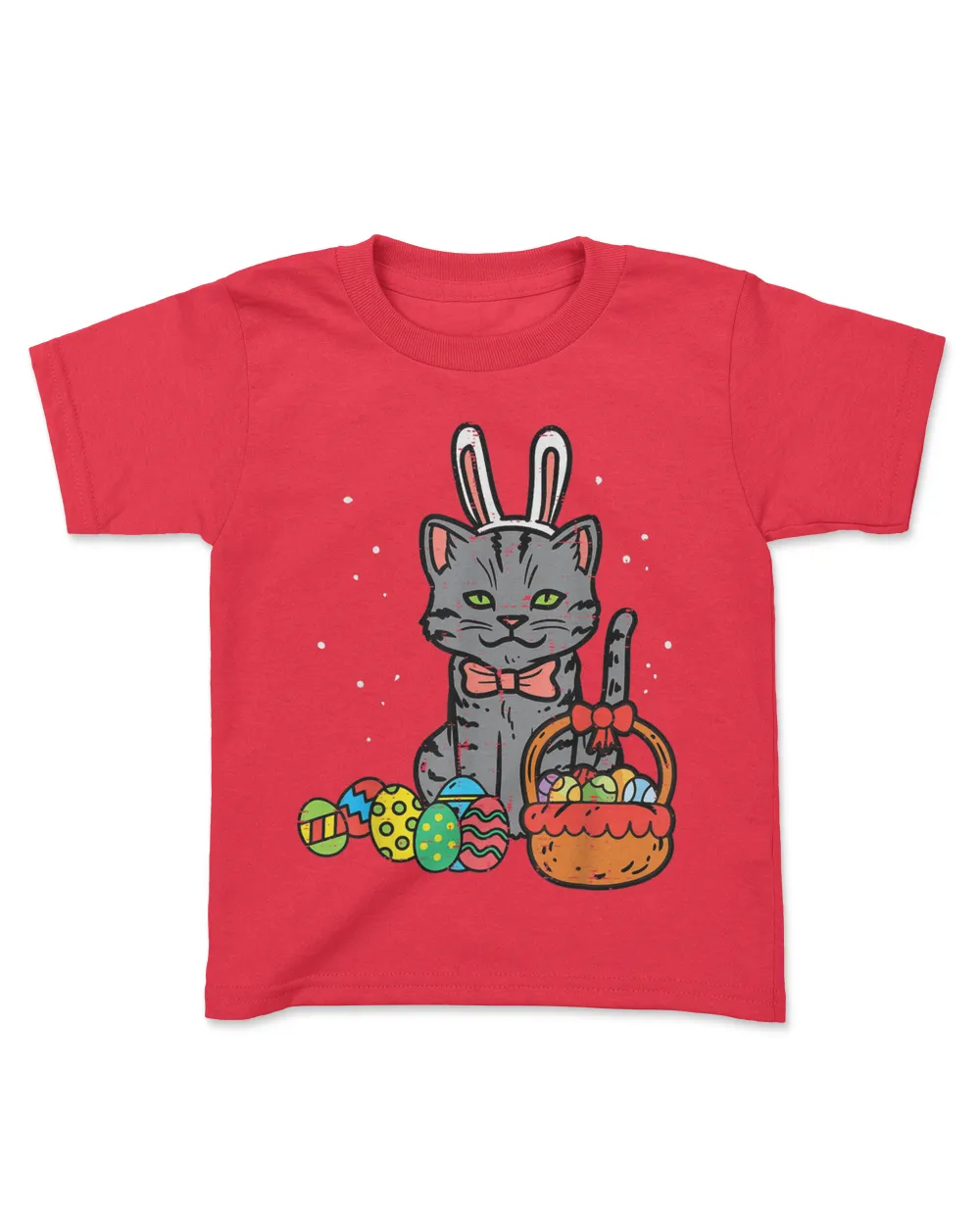 Black Cat Bunny Ears Easter Eggs Basket Cute Men Women Kids T-Shirt Hoodie Shirt