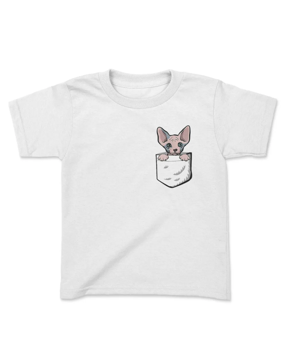 Adorable Little Sphynx Cat In The Pocket T-Shirt