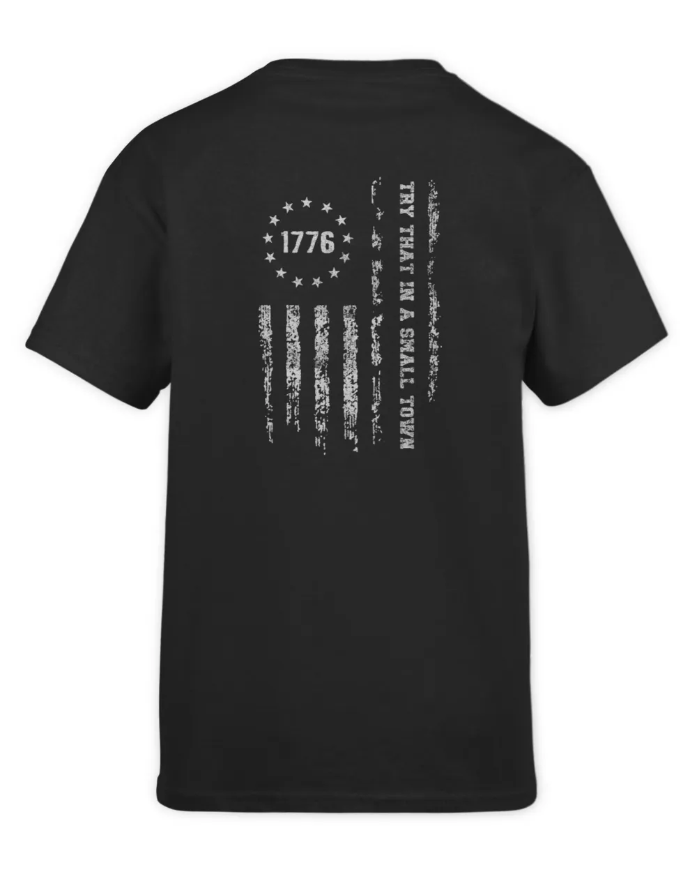 Vintage Try That In A Small Town - Lyric shirt, American Flag Quote, Country Music Kids Standard T-Shirt black xs