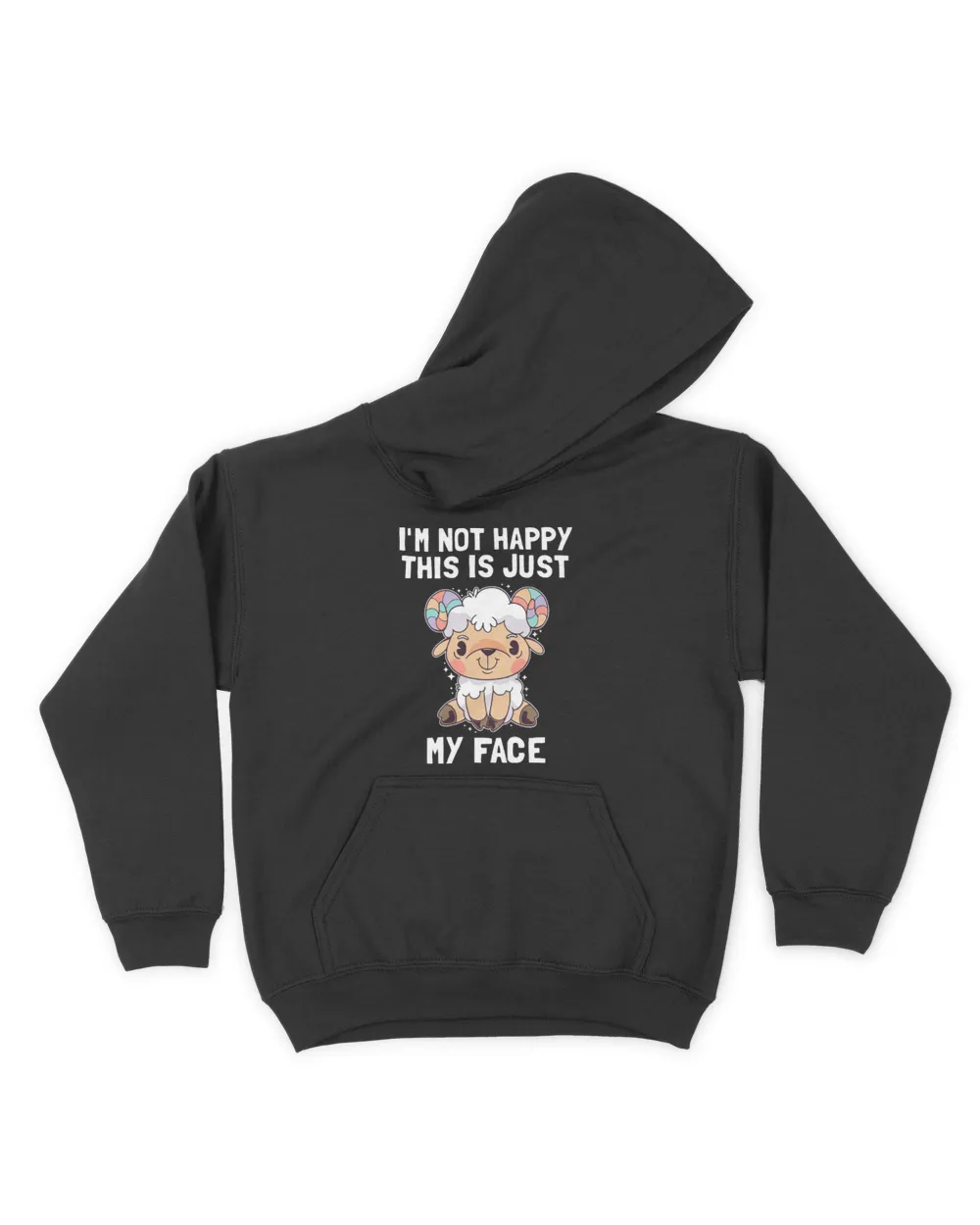 Im Not Happy This is Just My Face With Sheep Kawaii Lover