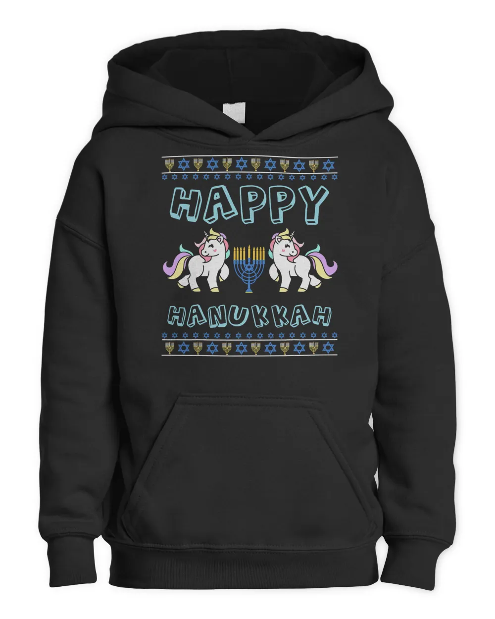 Unicorn Happy Hanukkah Pajamas penguin Unicorn Menorah Funny 207