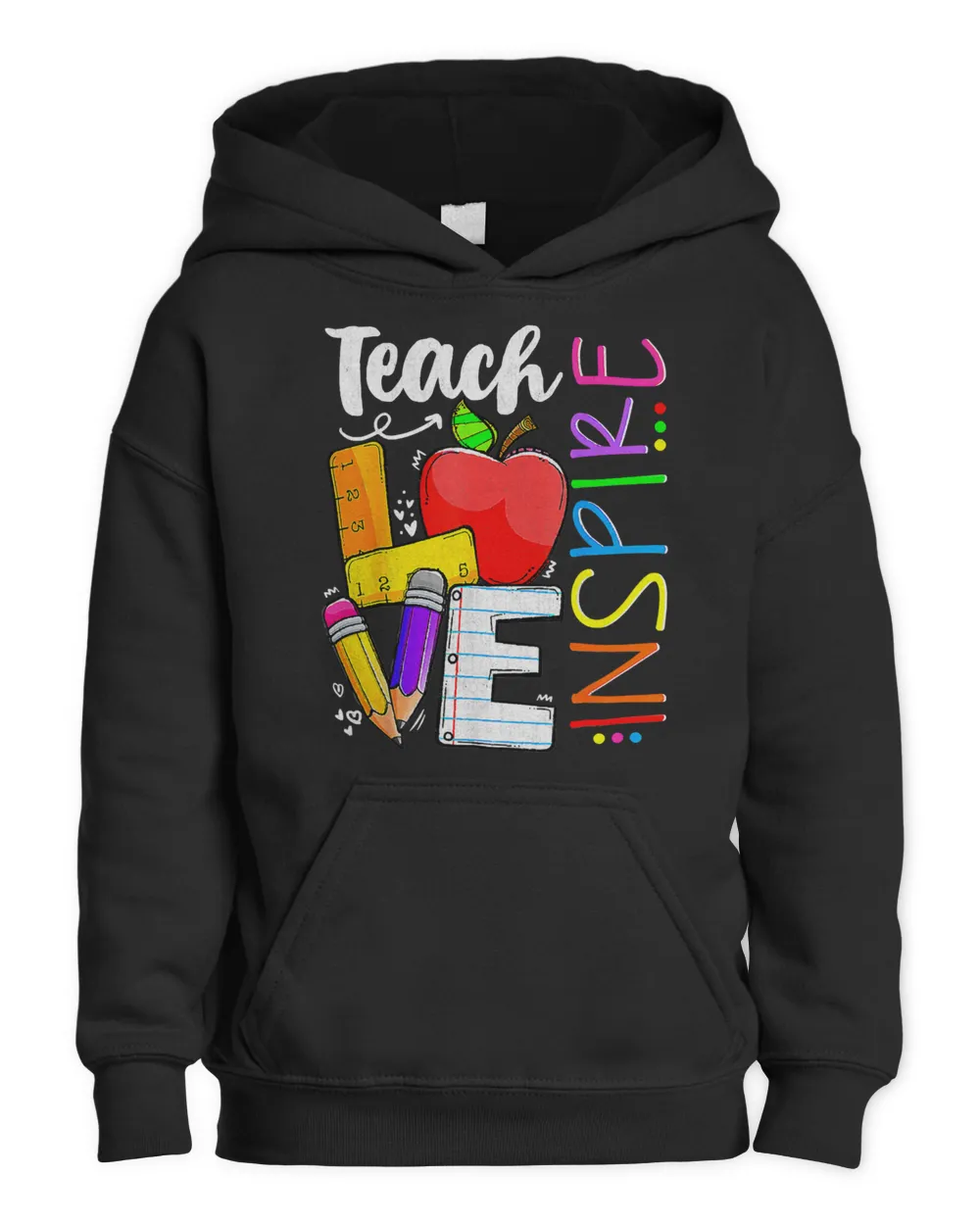 Teach Love Inspire Funny Back to School Prek Kinder Teachers