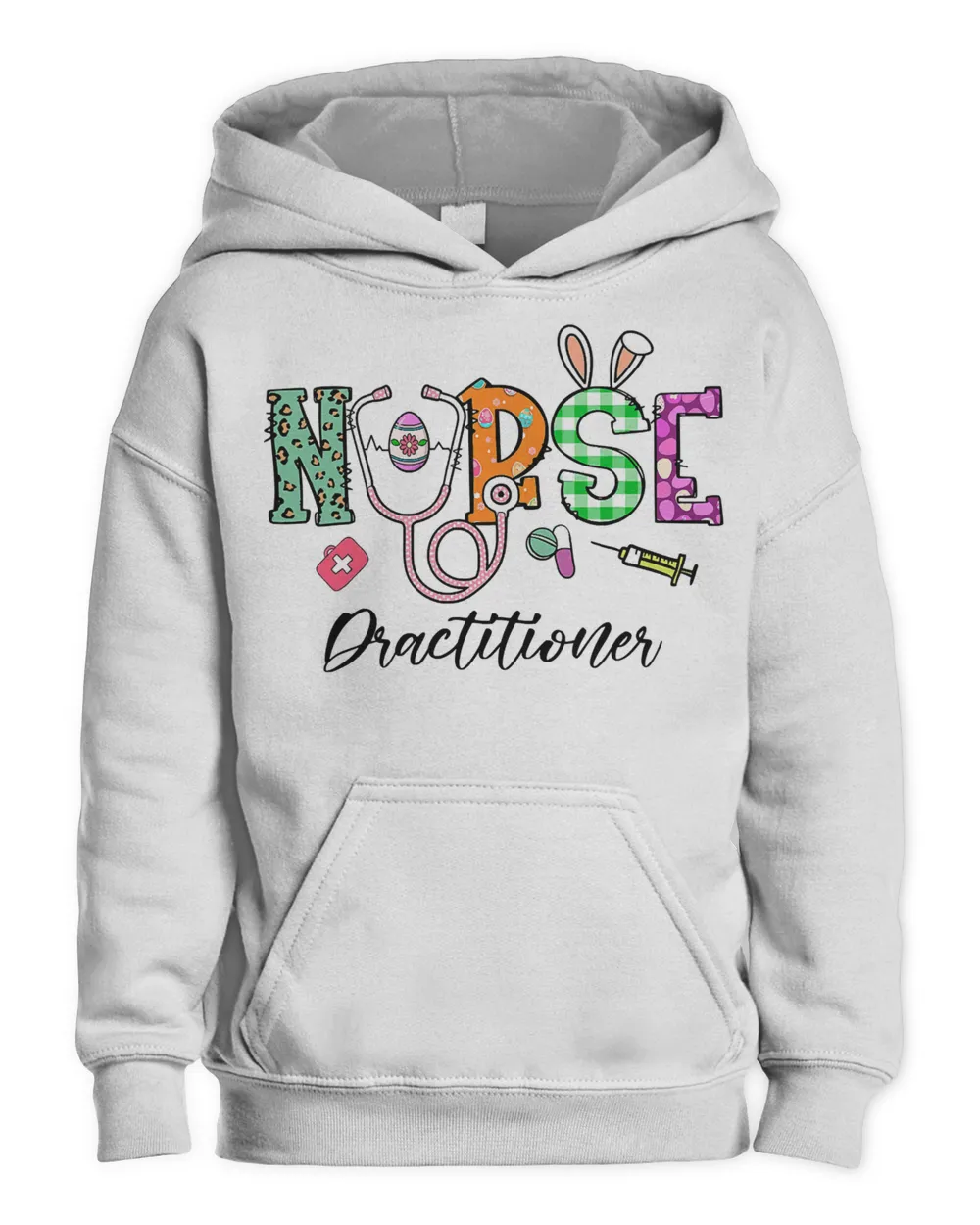 Nurse Practitioner Stethoscope Nursing Bunny Easter Day T-Shirt