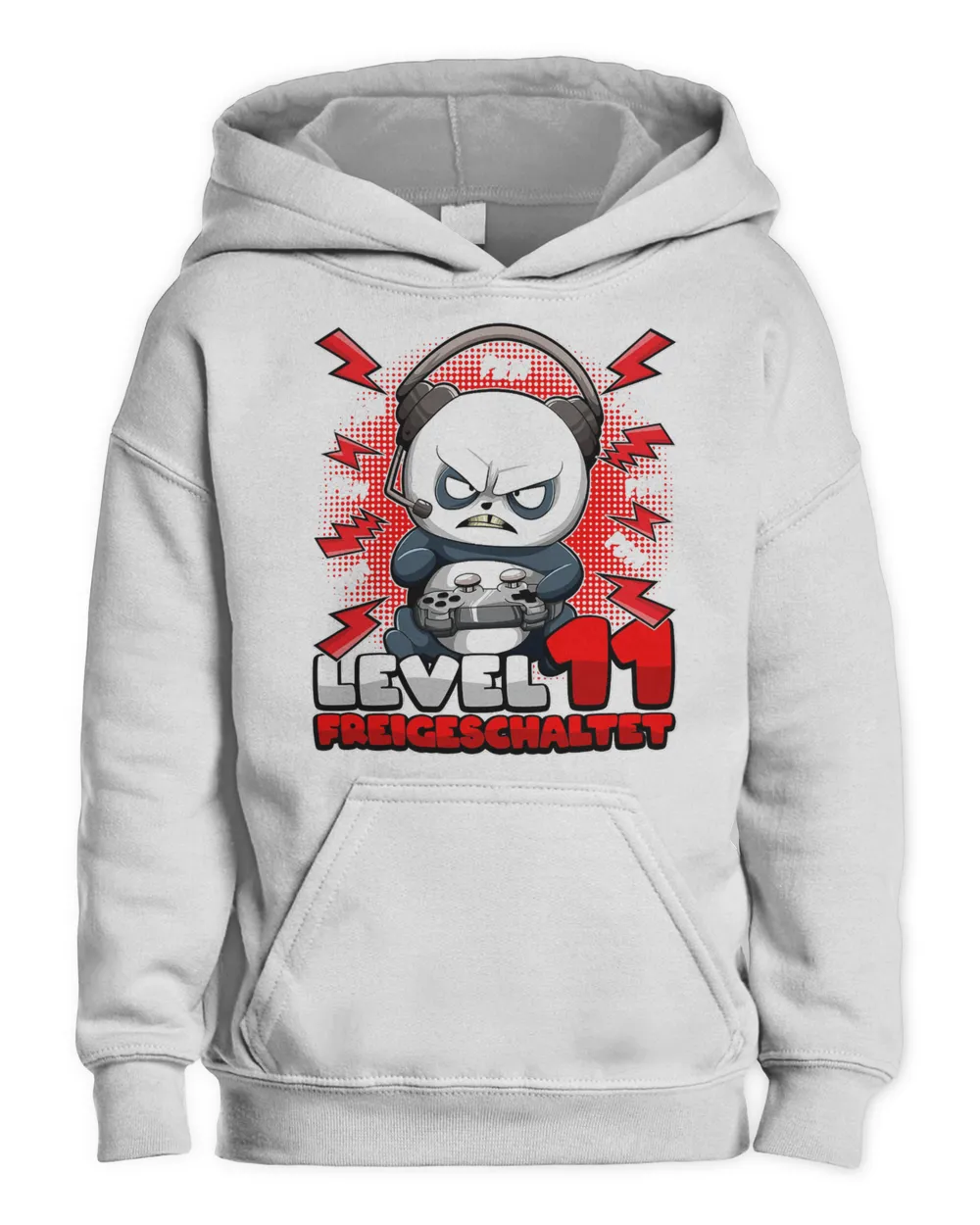11st Birthday Boy Gamer Panda Level 11 Unlocked Pew T-Shirt