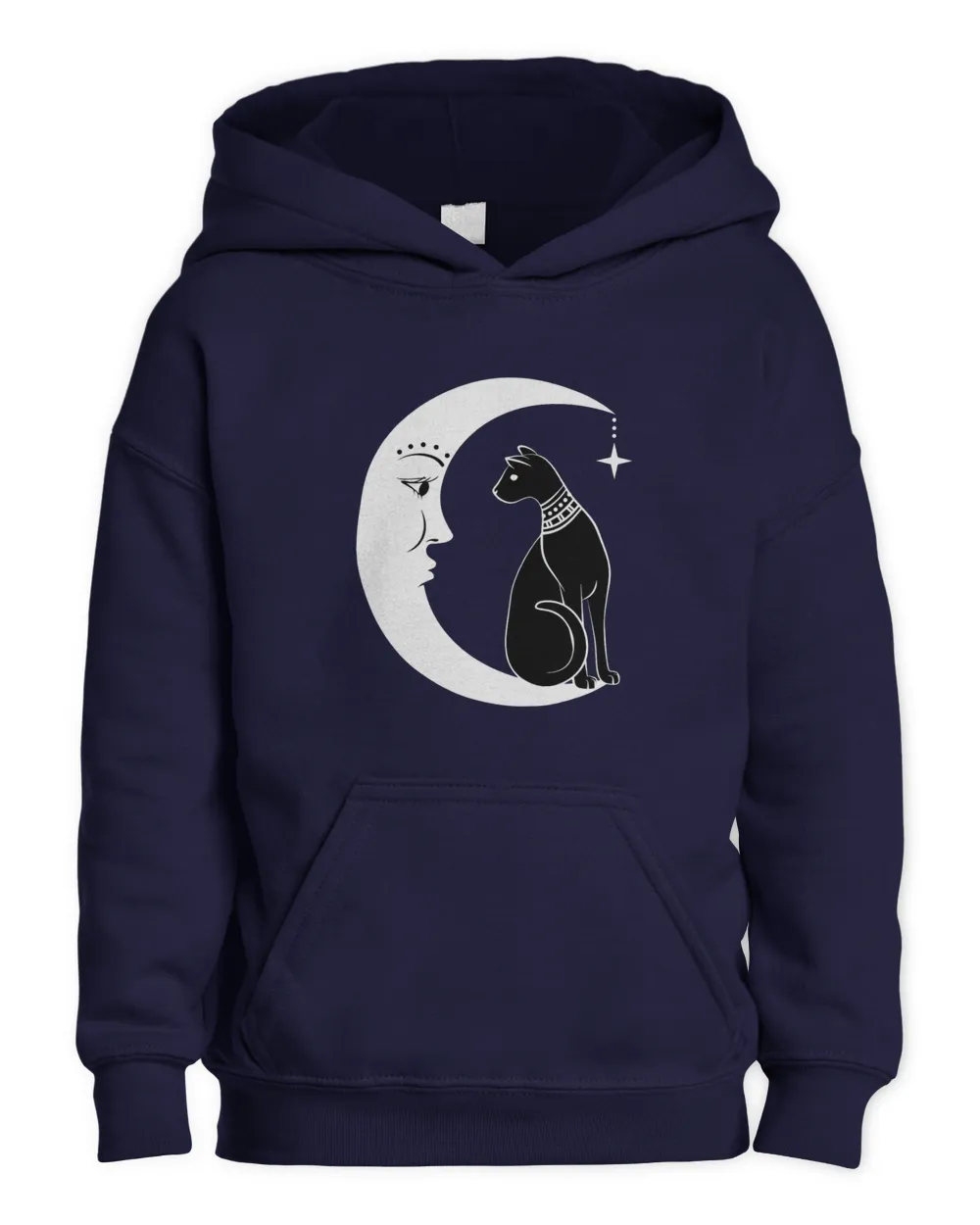 Scary Halloween Black Cat Costume Tarot The Moon and Cat