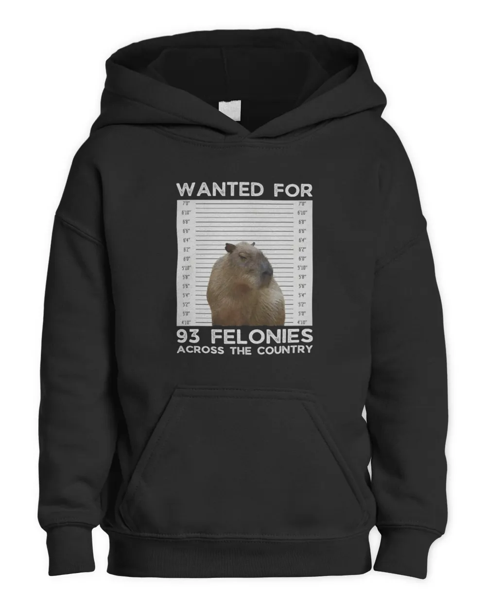 Funny Capybara Mugshot Wanted Poster Capy Meme Lover